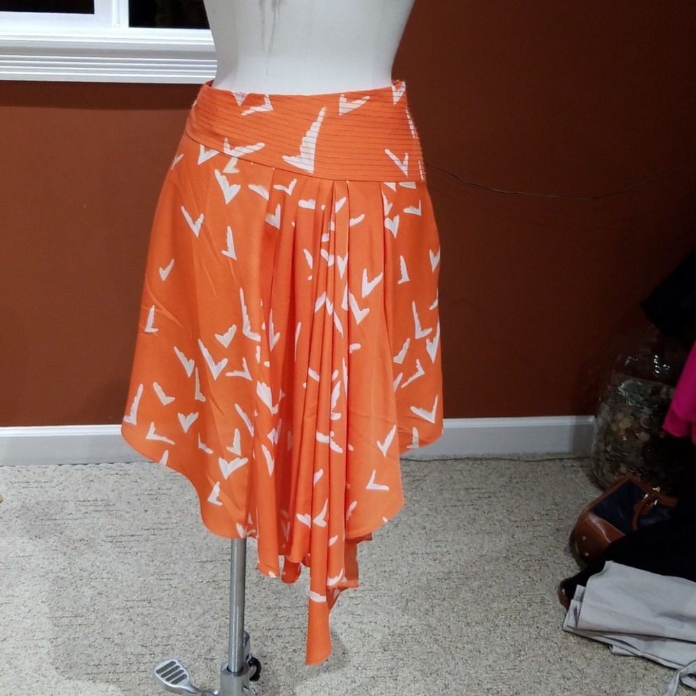 LEIFSDOTTIR orange asymmetrical skirt